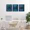 Stupell Industries Retro Blue Gaming Words 3pc Canvas Set, design by Marcus Prime